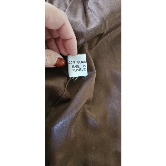 Montgomery Ward suede Heavy leather Sherpa Lined‎ Coat Vintage - Picture 8 of 14